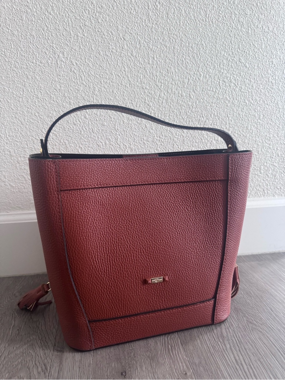 Valentino by mario valentino callie medallion VLogo leather bucket bag